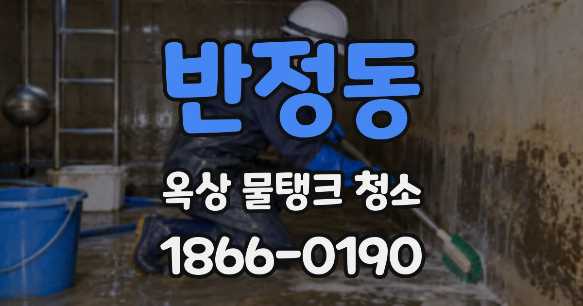 반정동 옥상 물탱크 청소