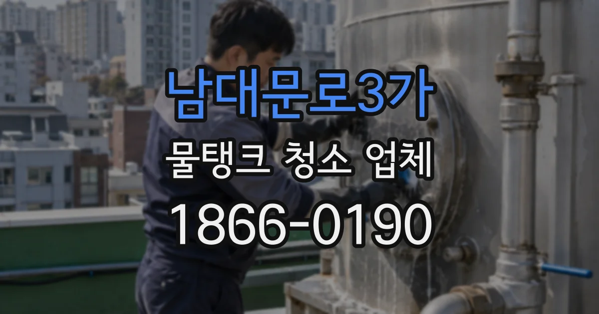 남대문로3가 물탱크 청소 업체