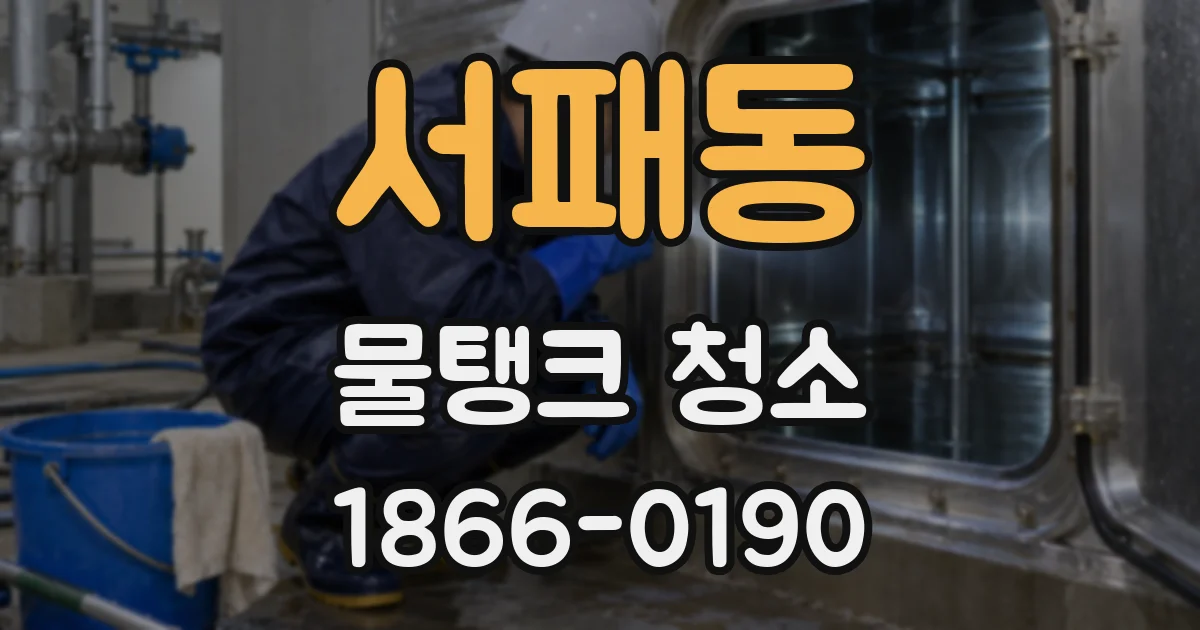 서패동 물탱크 청소