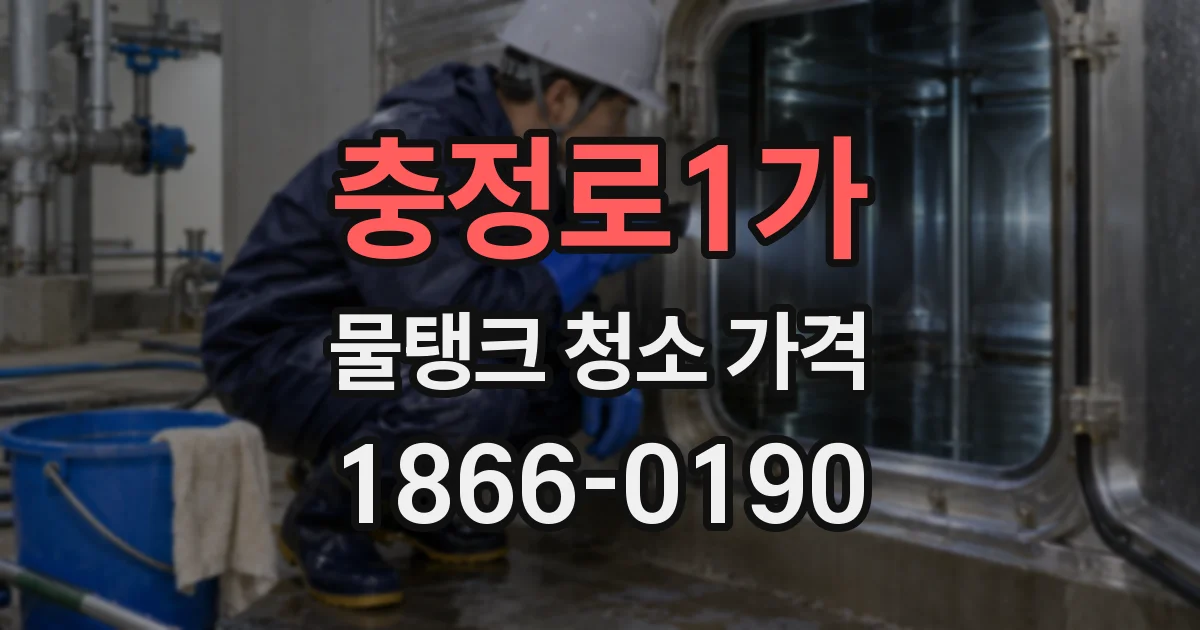 충정로1가 물탱크 청소 가격