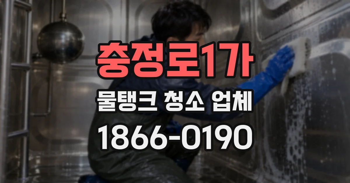 충정로1가 물탱크 청소 업체