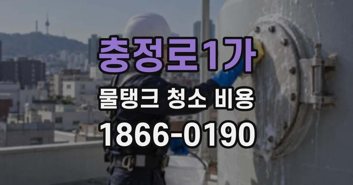 충정로1가 물탱크 청소 비용