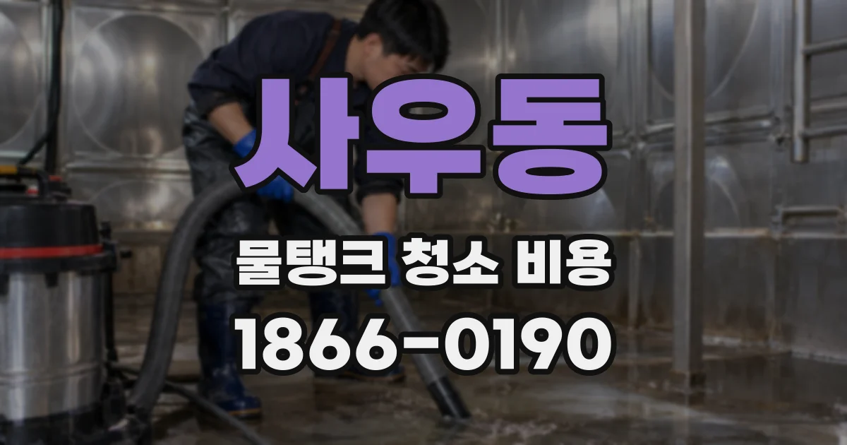 사우동 물탱크 청소 비용