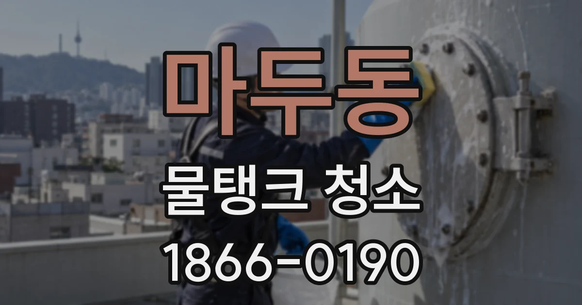 마두동 물탱크 청소