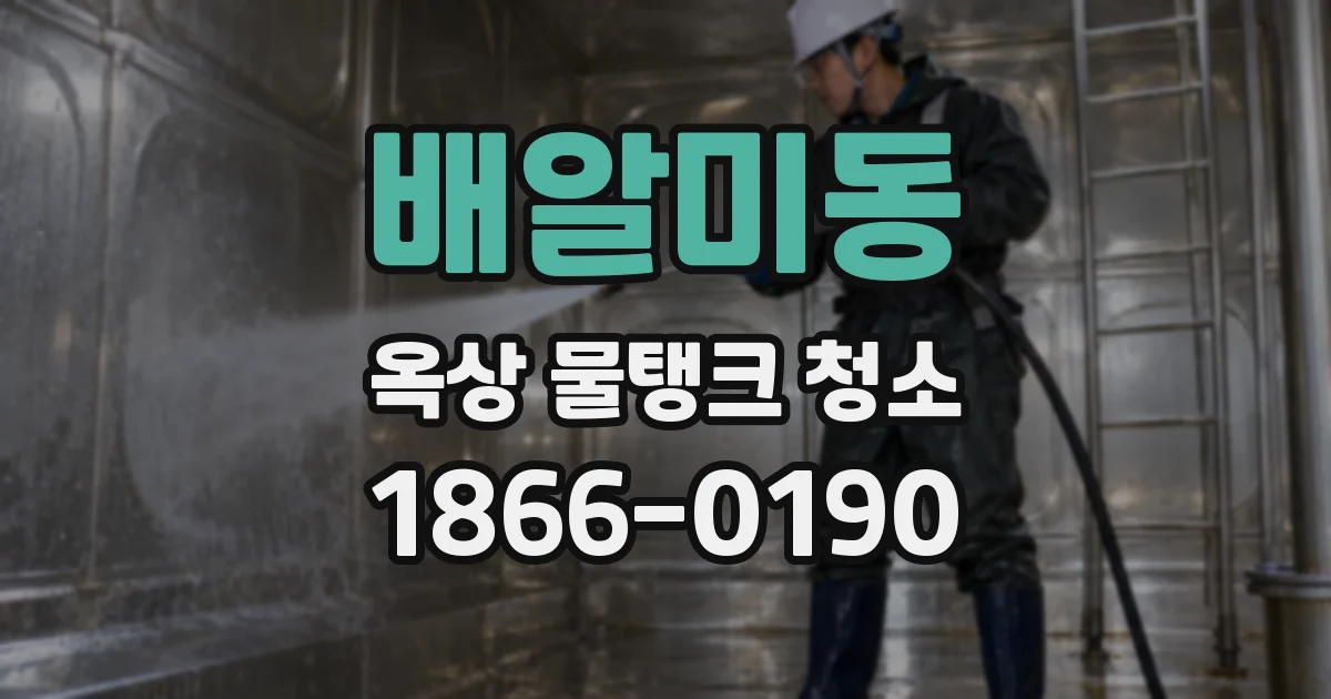 배알미동 옥상 물탱크 청소