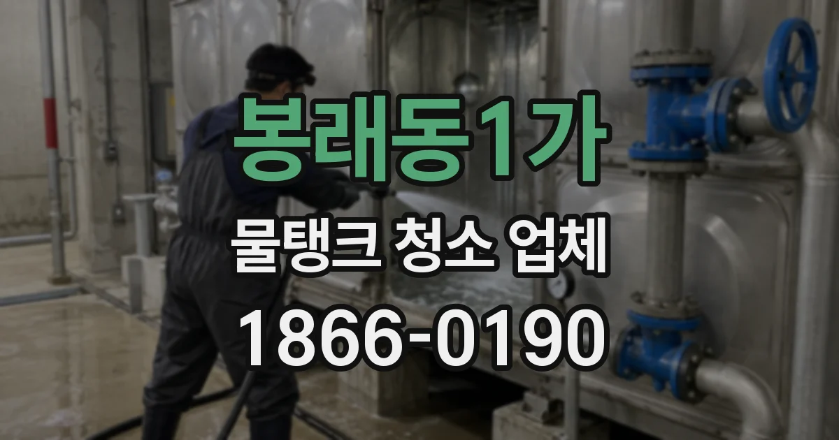 봉래동1가 물탱크 청소 업체