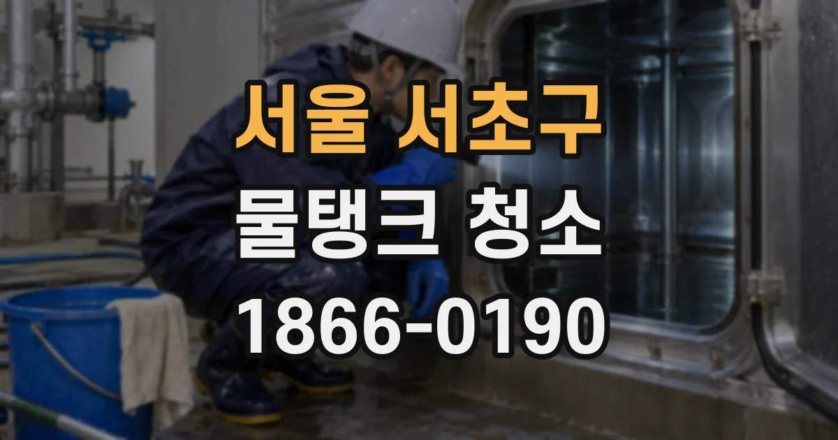 서울 서초구 물탱크 청소