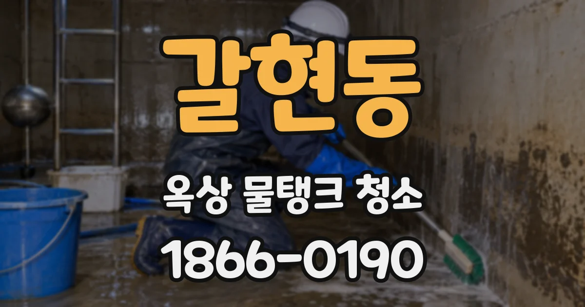 갈현동 옥상 물탱크 청소