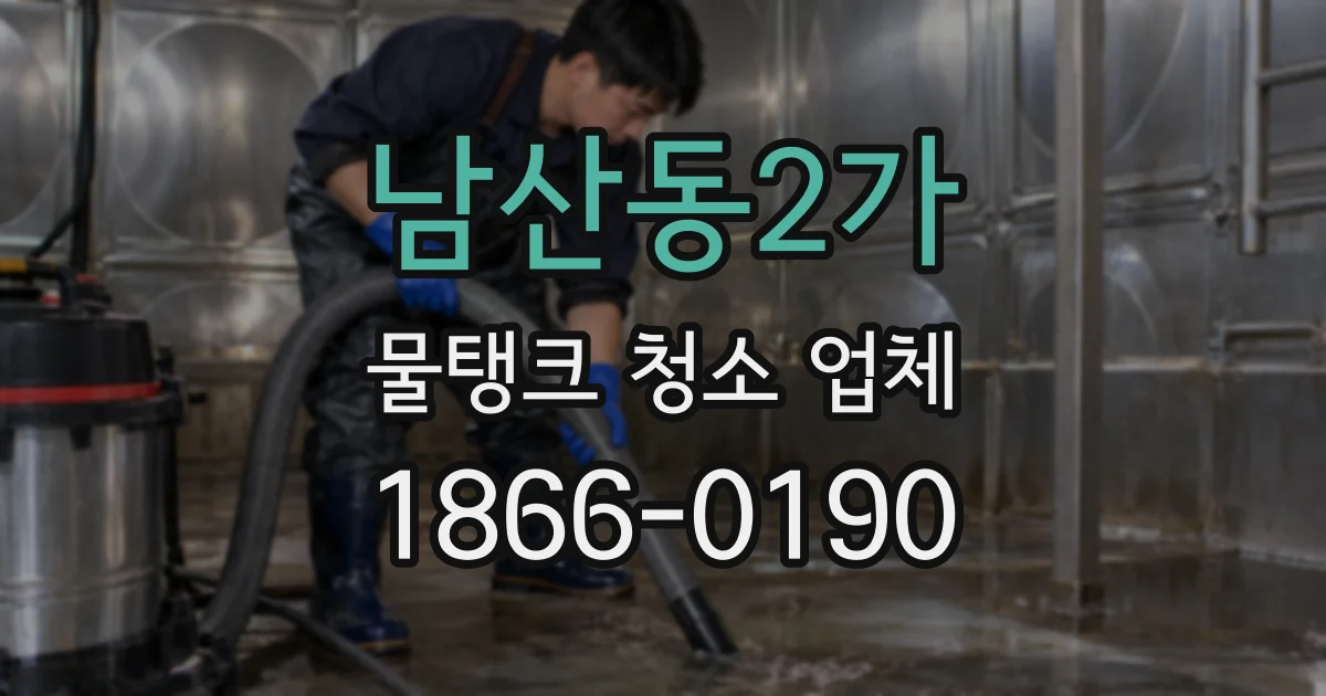 남산동2가 물탱크 청소 업체