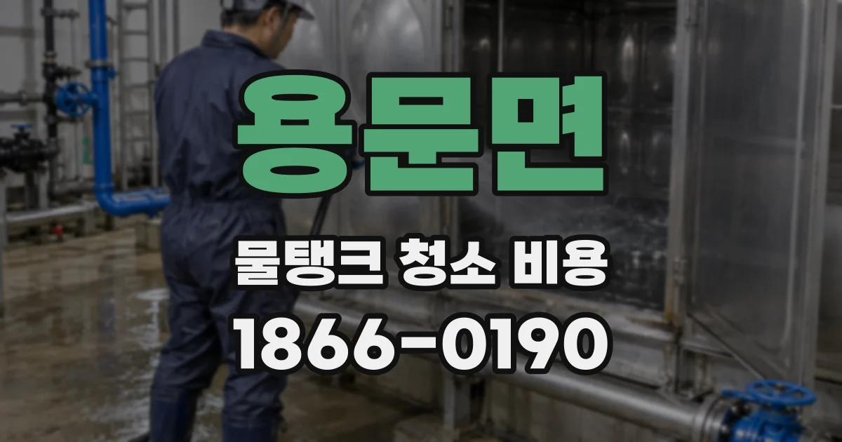 용문면 물탱크 청소 비용