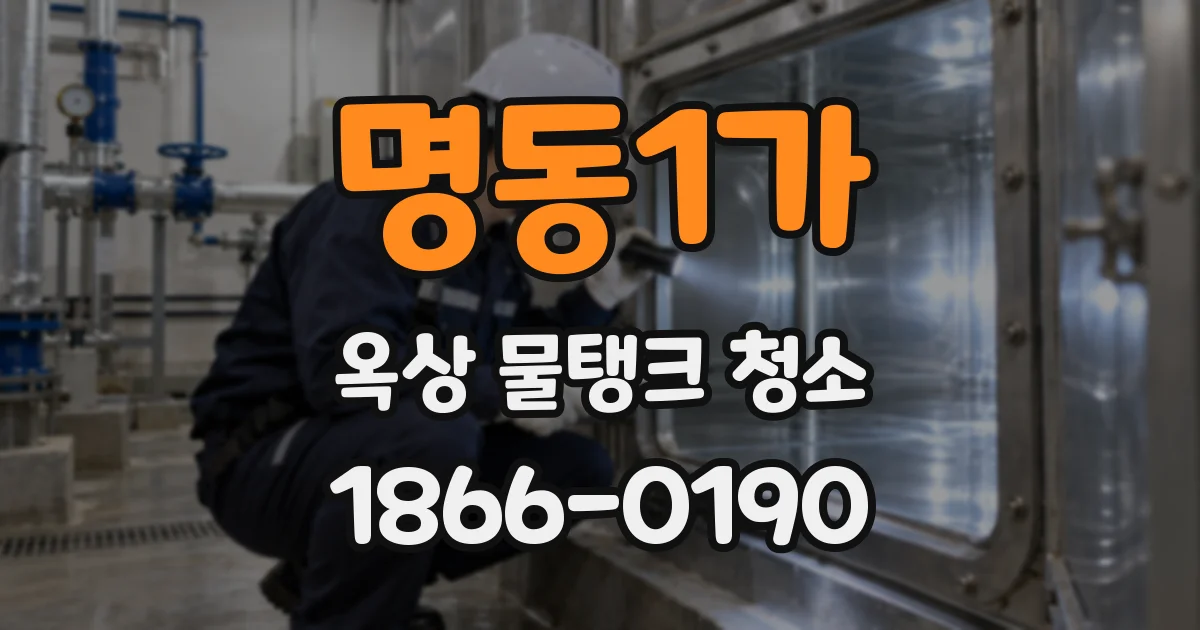 명동1가 옥상 물탱크 청소