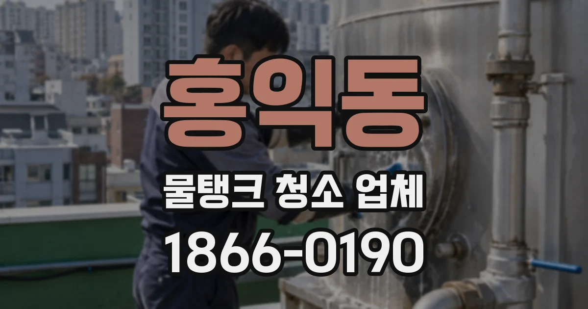 홍익동 물탱크 청소 업체
