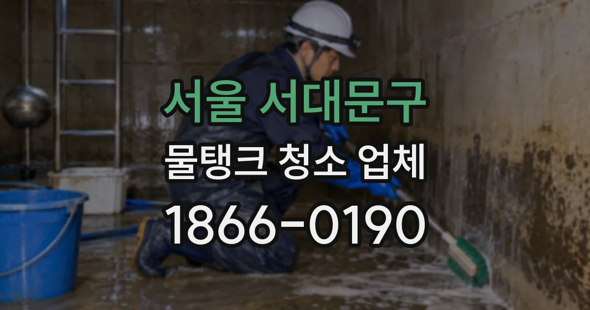 서울 서대문구 물탱크 청소 업체