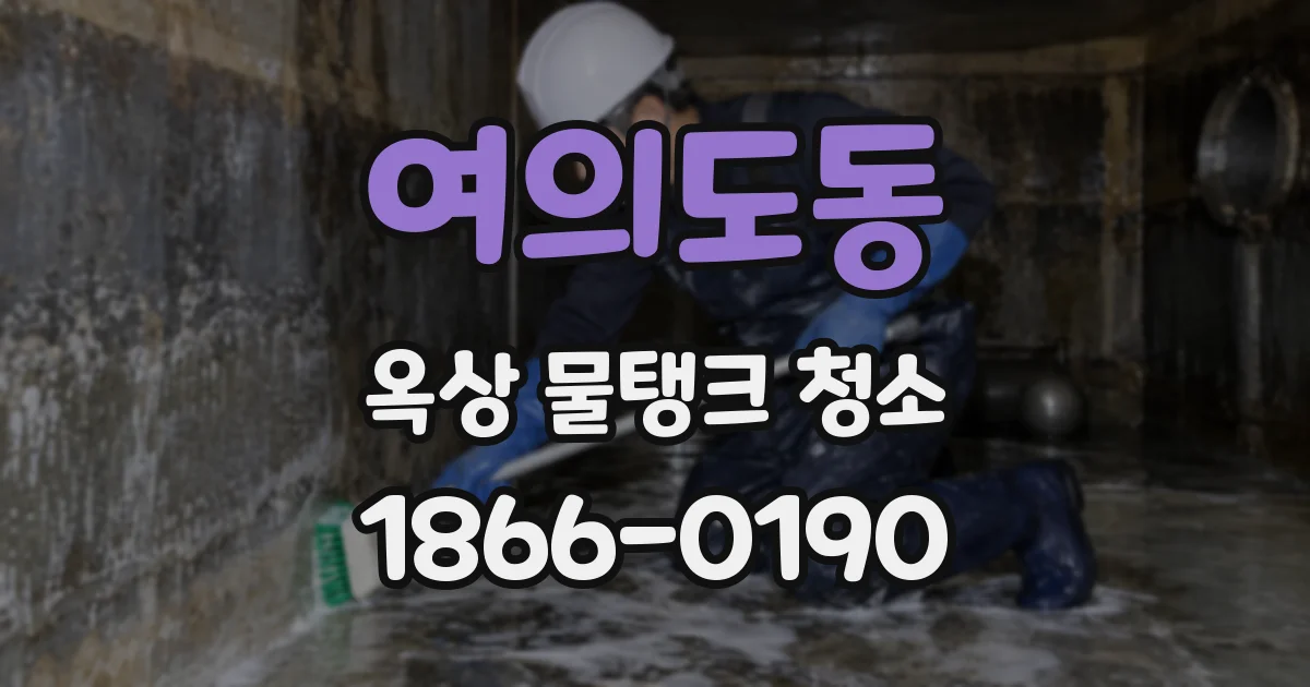 여의도동 옥상 물탱크 청소