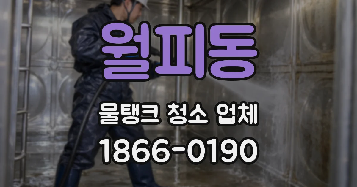월피동 물탱크 청소 업체