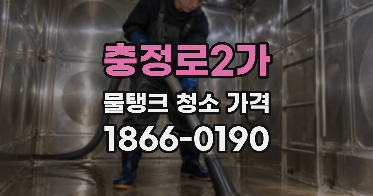 충정로2가 물탱크 청소 가격