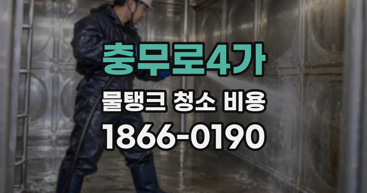 충무로4가 물탱크 청소 비용