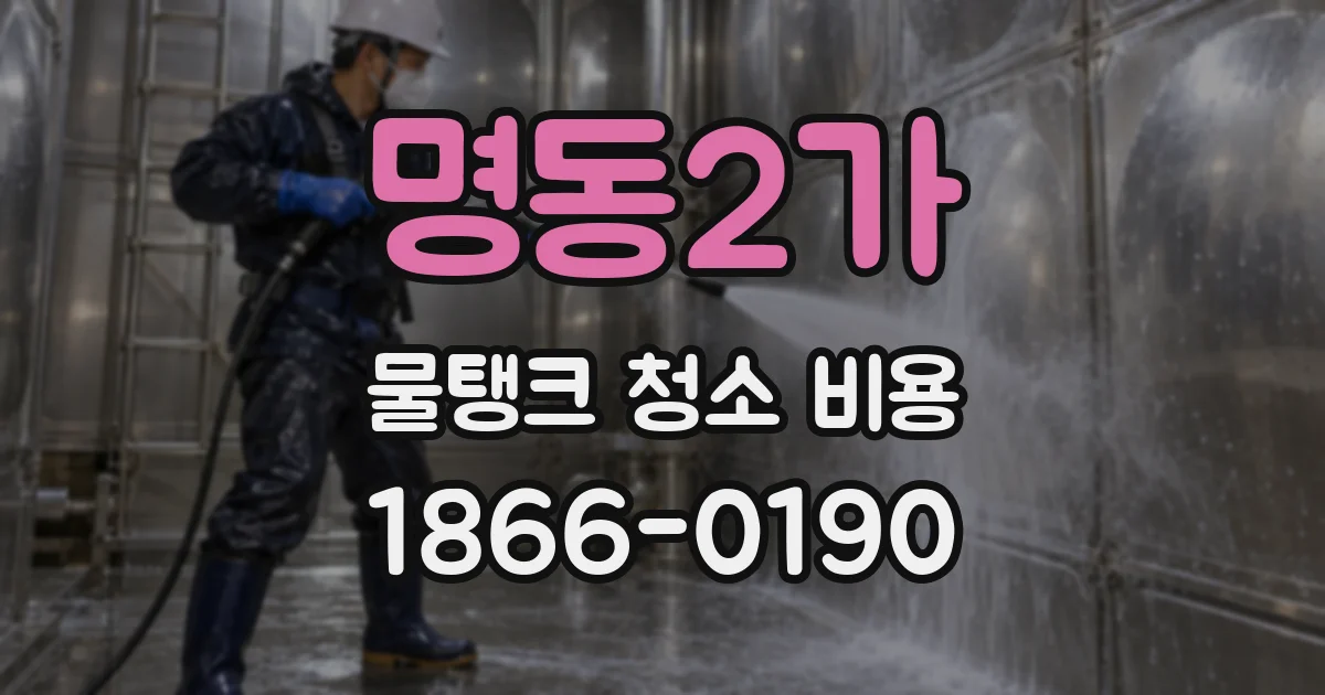 명동2가 물탱크 청소 비용