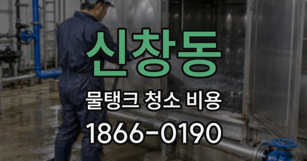 신창동 물탱크 청소 비용