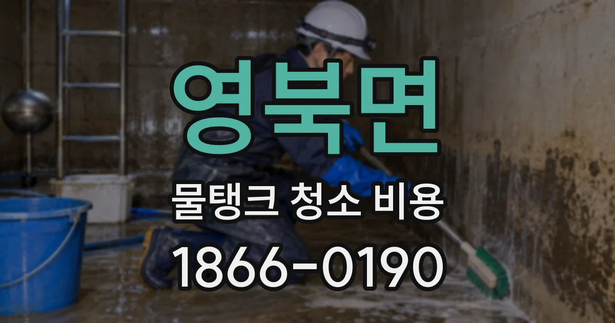 영북면 물탱크 청소 비용