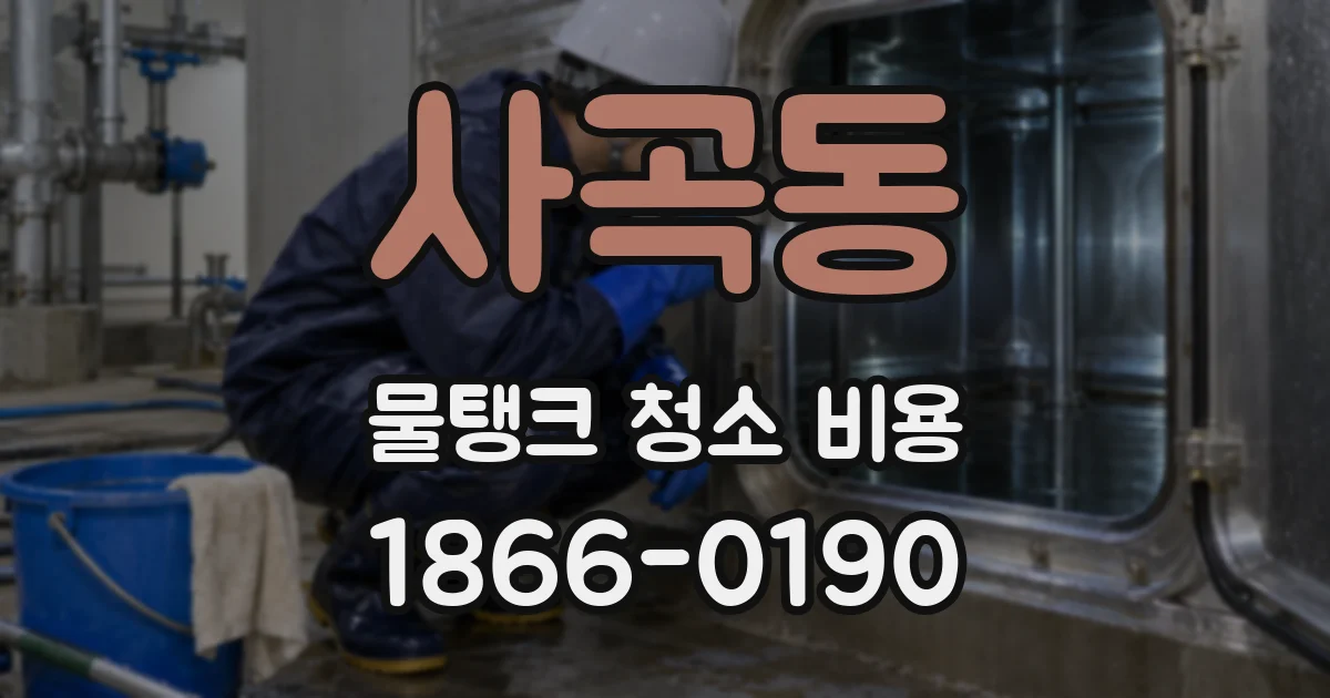 사곡동 물탱크 청소 비용