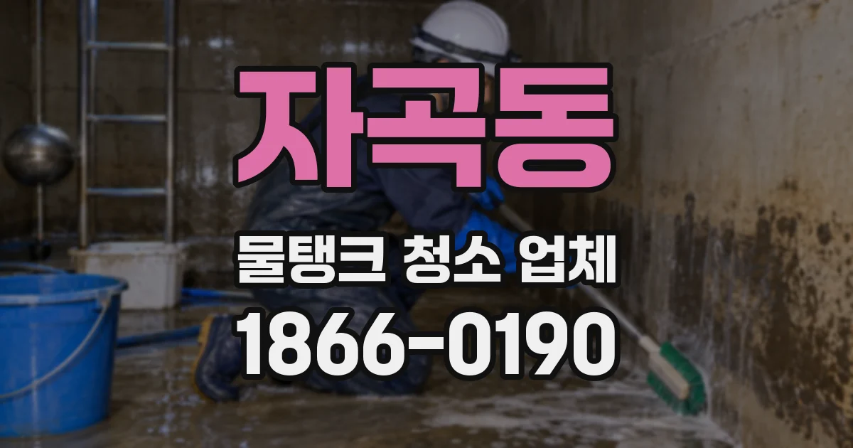 자곡동 물탱크 청소 업체