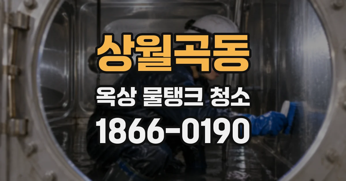 상월곡동 옥상 물탱크 청소