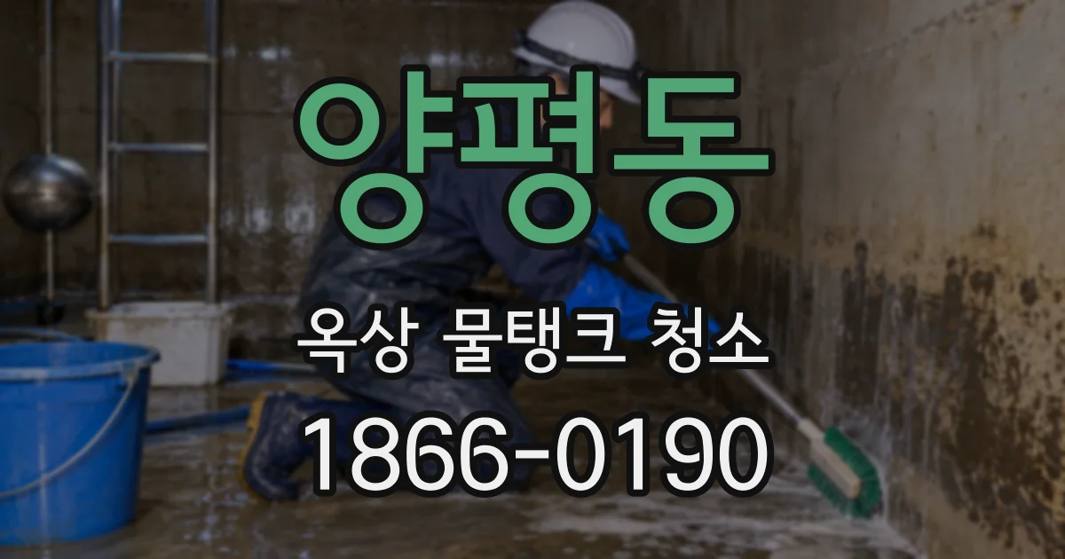 양평동 옥상 물탱크 청소