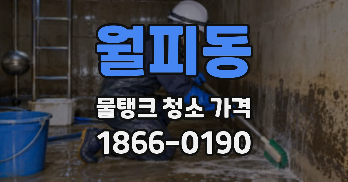 월피동 물탱크 청소 가격