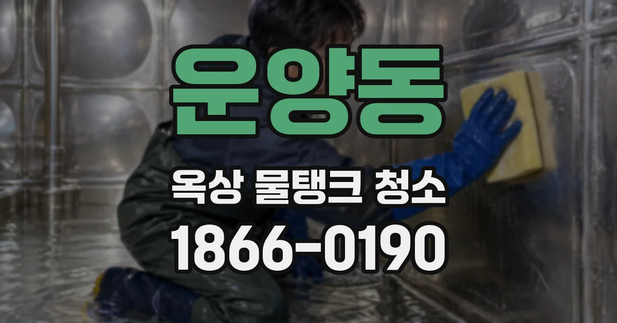 운양동 옥상 물탱크 청소