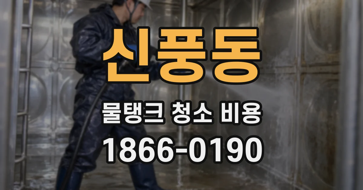 신풍동 물탱크 청소 비용