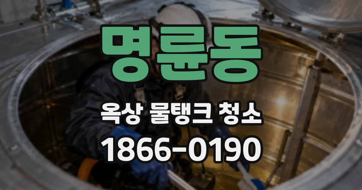 명륜동 옥상 물탱크 청소