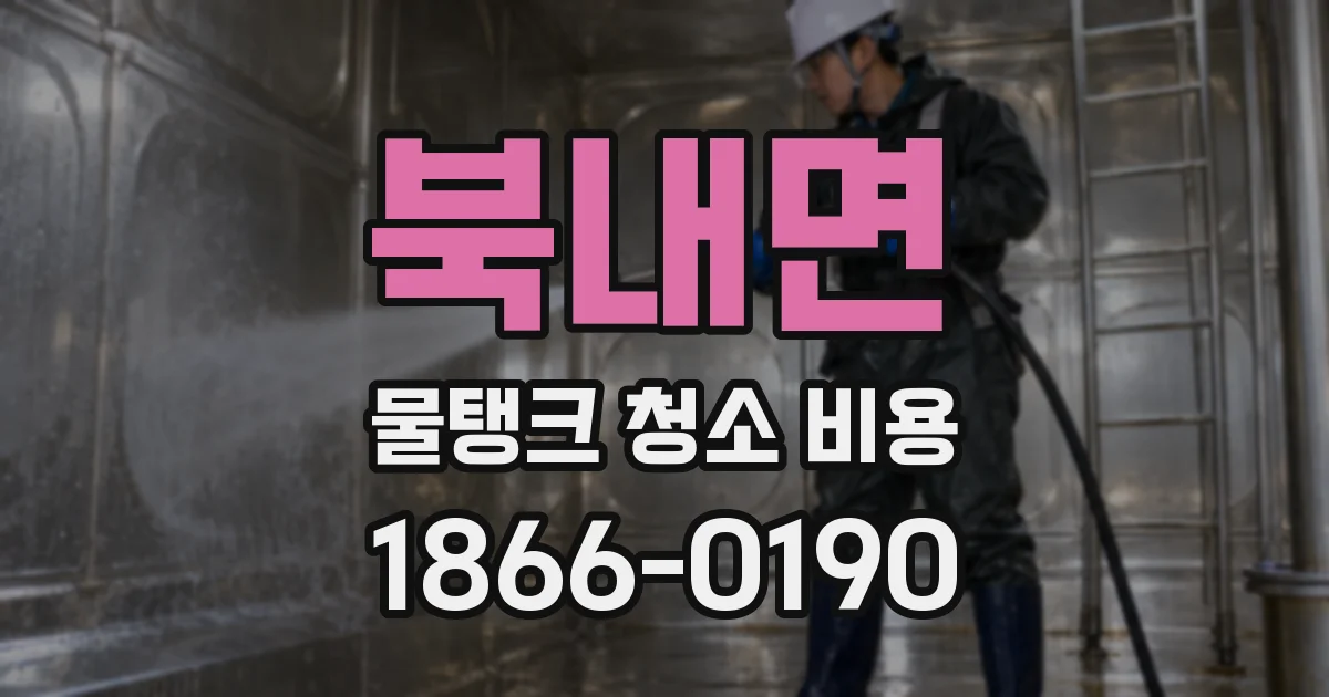 북내면 물탱크 청소 비용