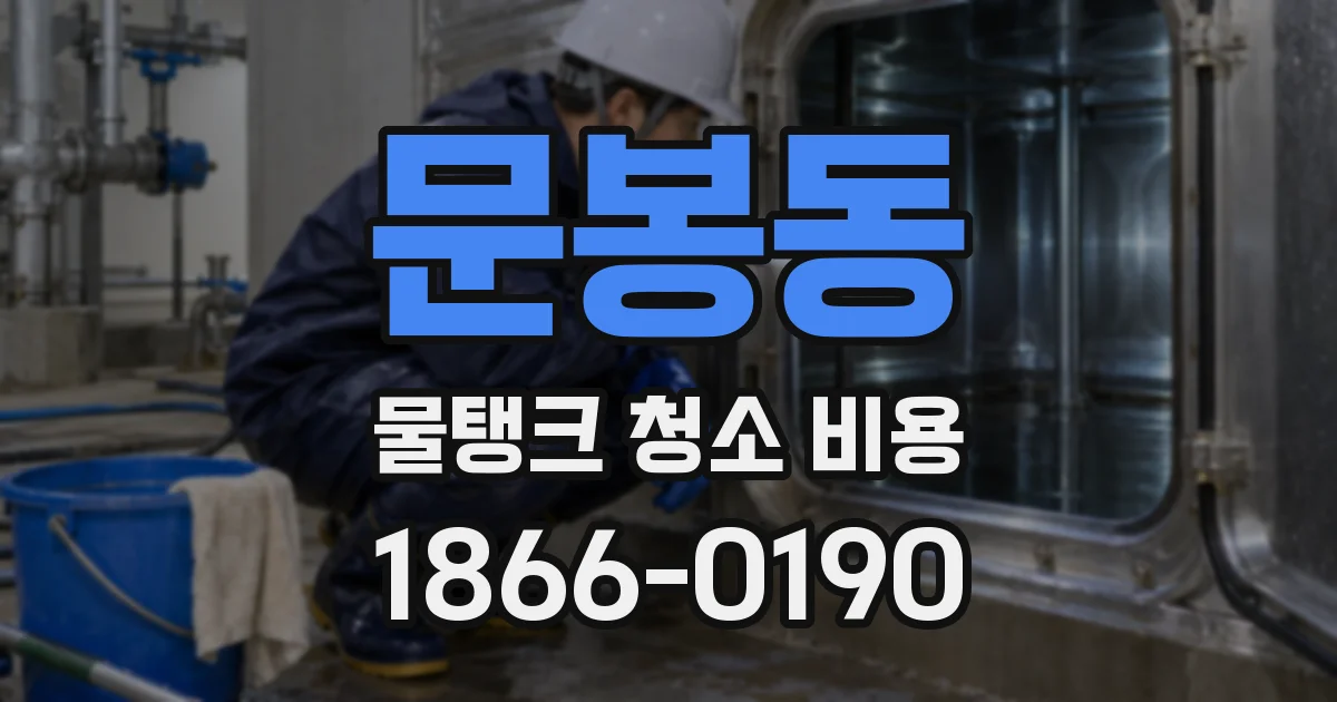문봉동 물탱크 청소 비용