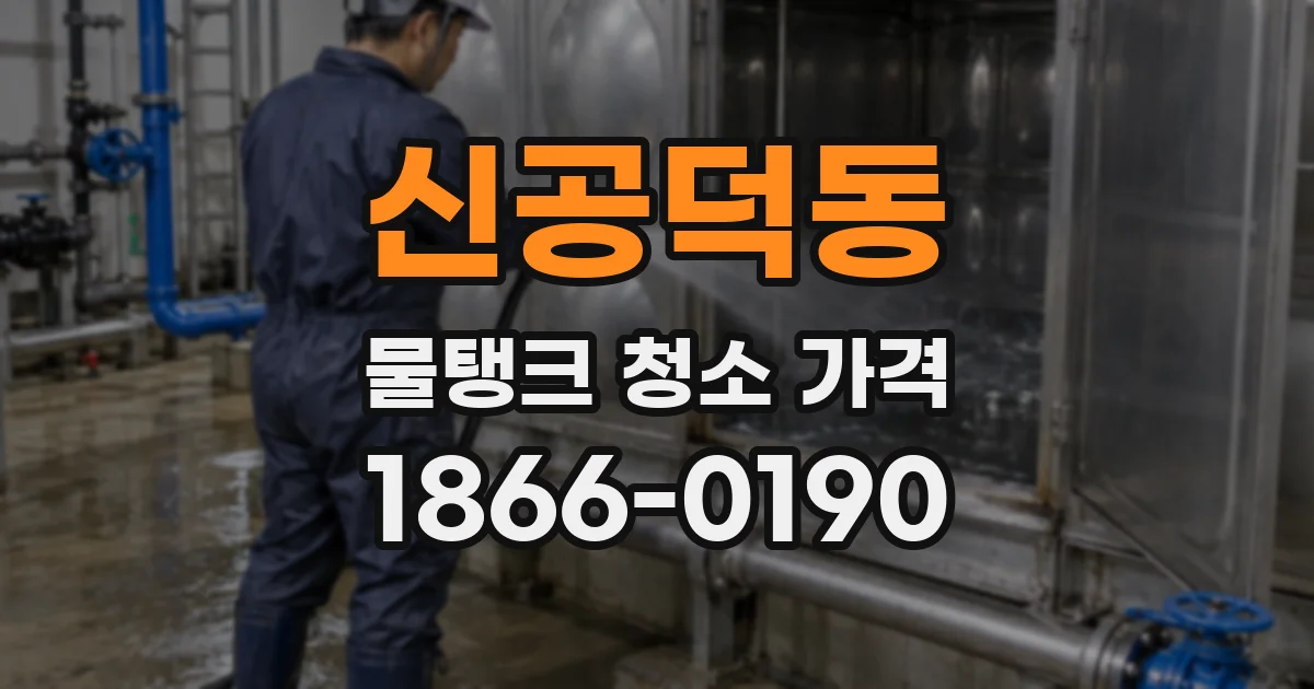 신공덕동 물탱크 청소 가격