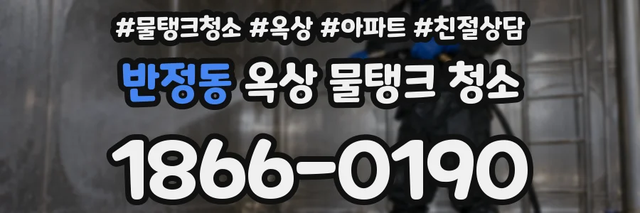 반정동 옥상 물탱크 청소