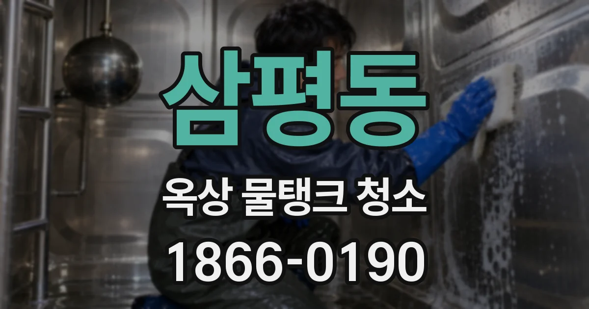 삼평동 옥상 물탱크 청소