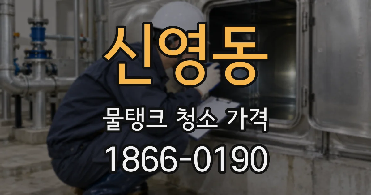 신영동 물탱크 청소 가격