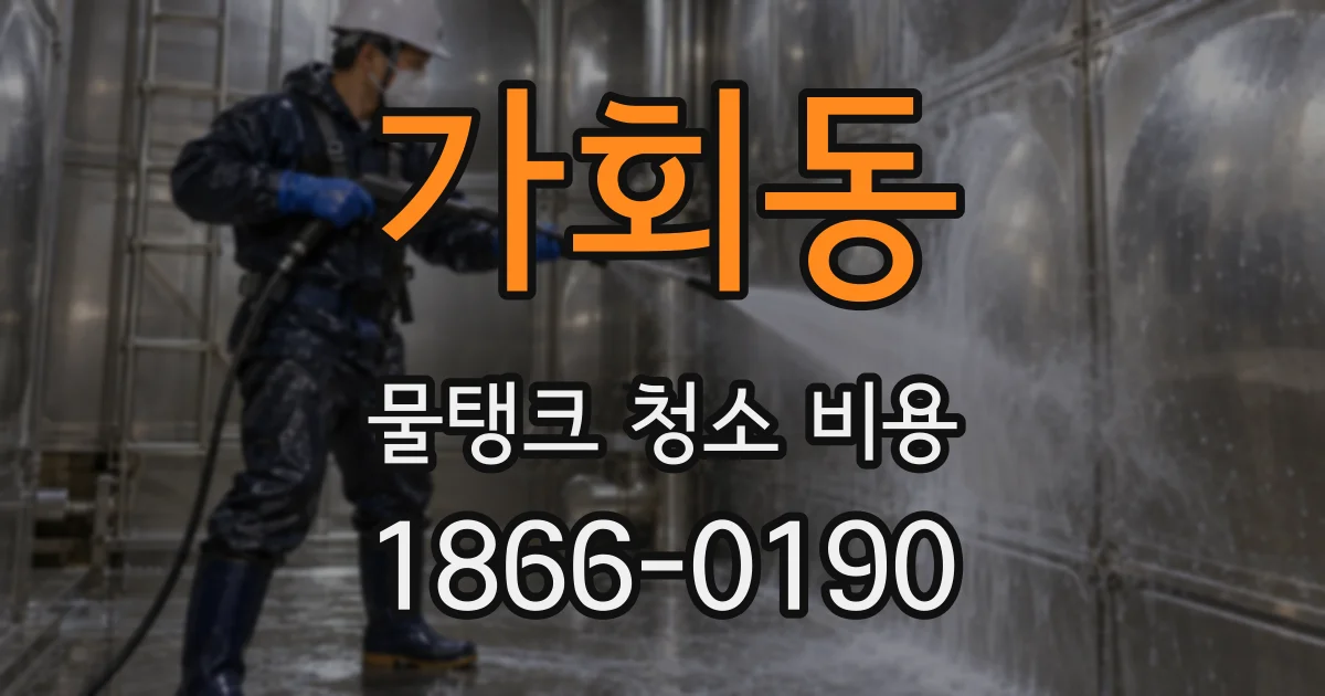 가회동 물탱크 청소 비용
