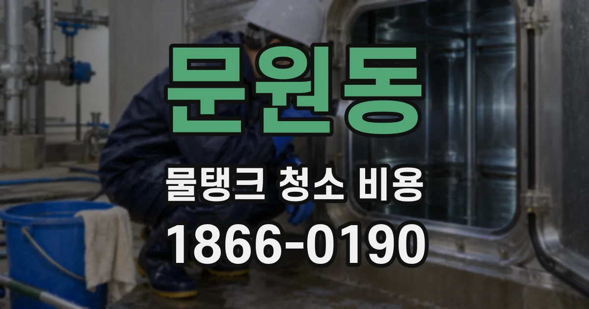 문원동 물탱크 청소 비용