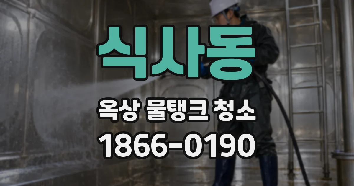 식사동 옥상 물탱크 청소