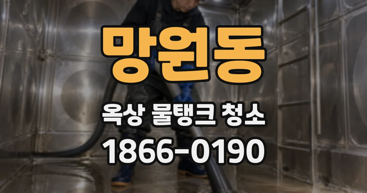 망원동 옥상 물탱크 청소