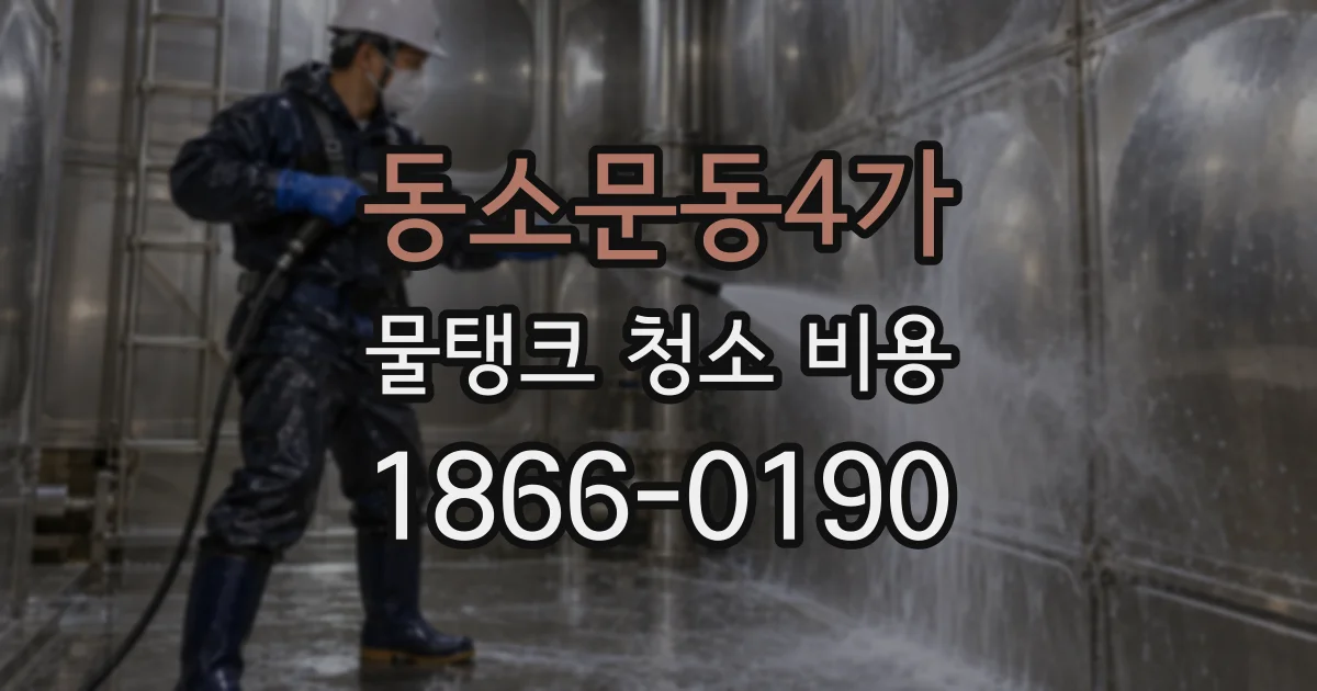 동소문동4가 물탱크 청소 비용