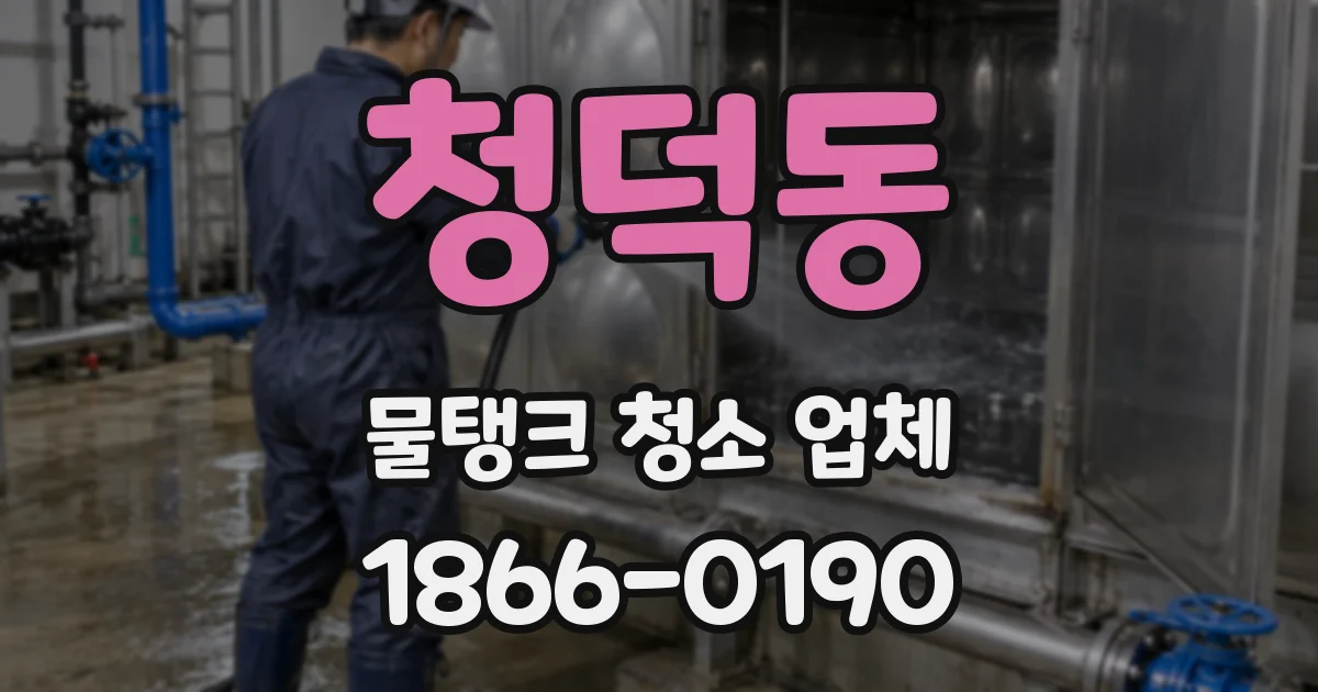 청덕동 물탱크 청소 업체
