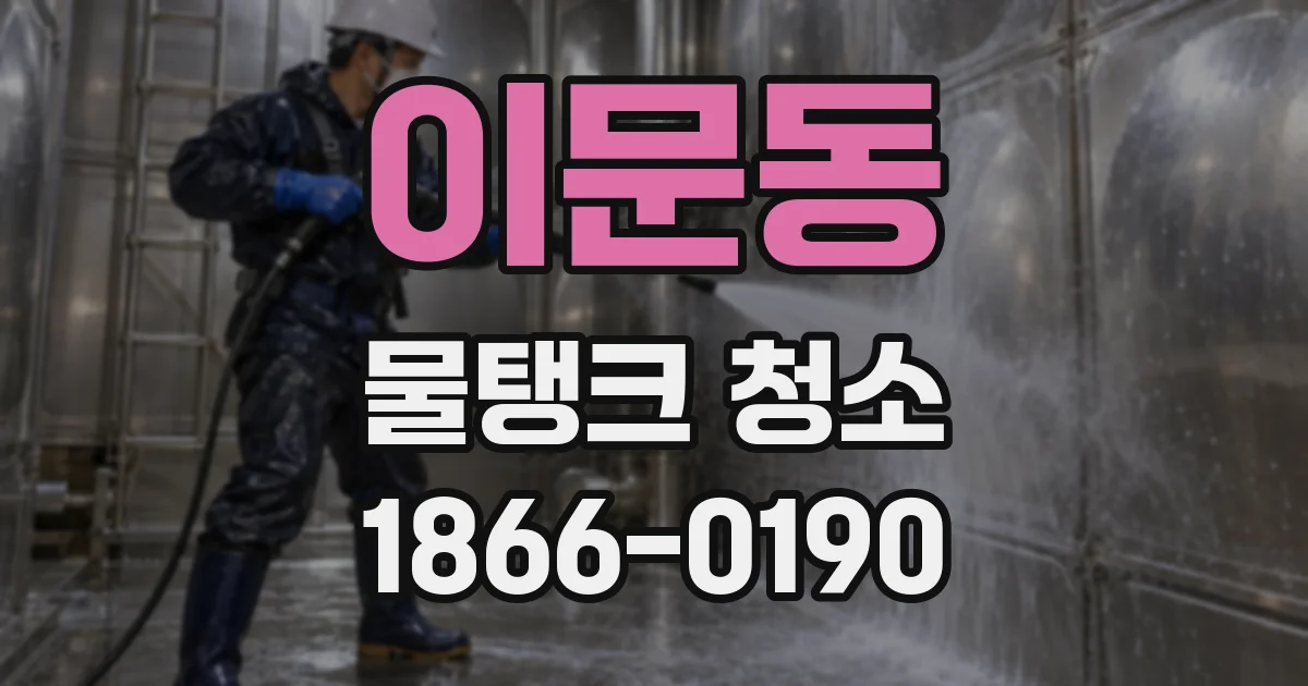 이문동 물탱크 청소