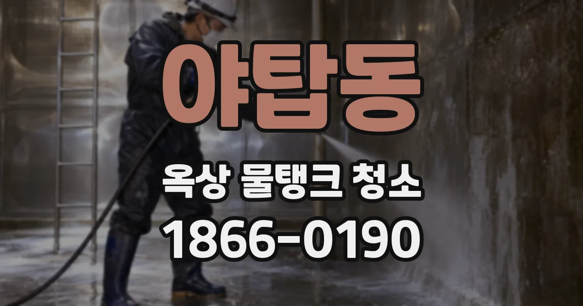 야탑동 옥상 물탱크 청소