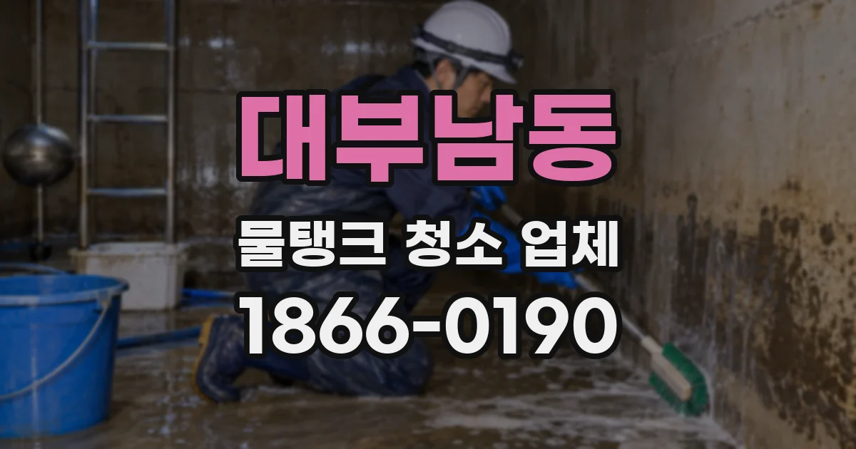 대부남동 물탱크 청소 업체