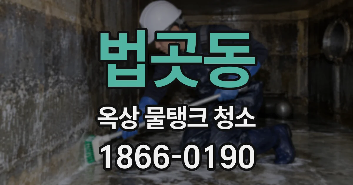 법곳동 옥상 물탱크 청소