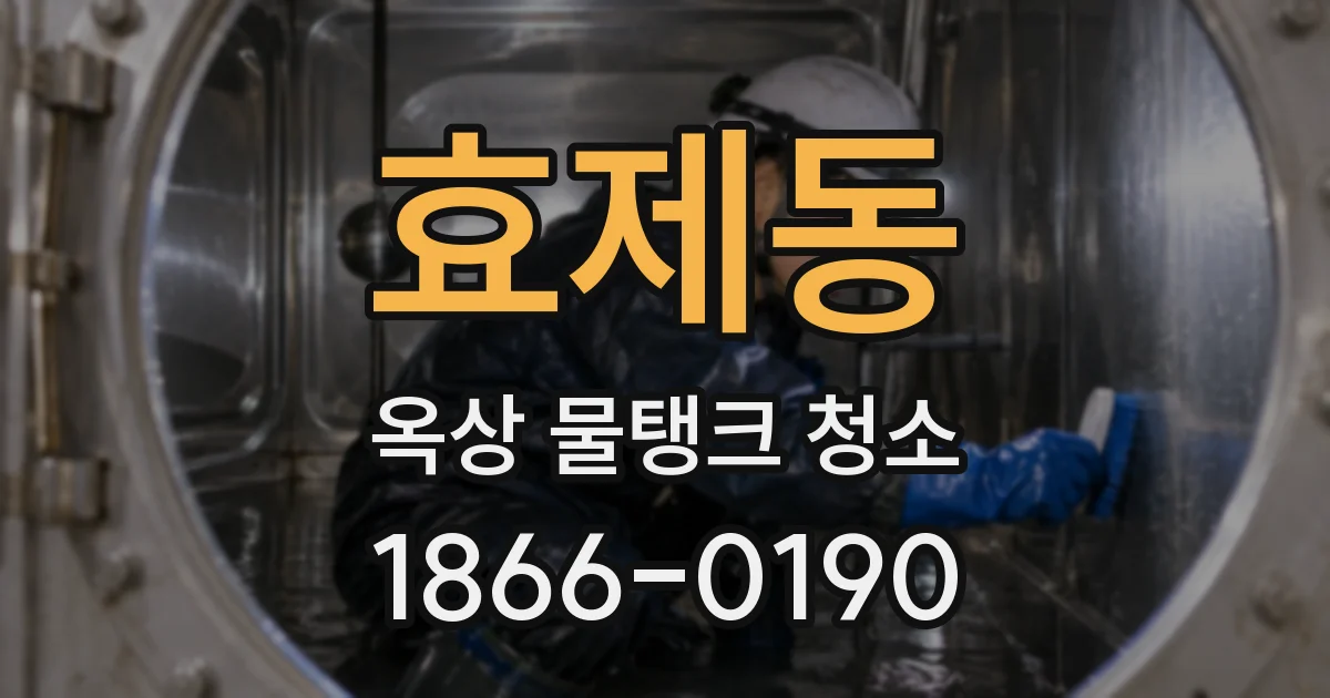 효제동 옥상 물탱크 청소