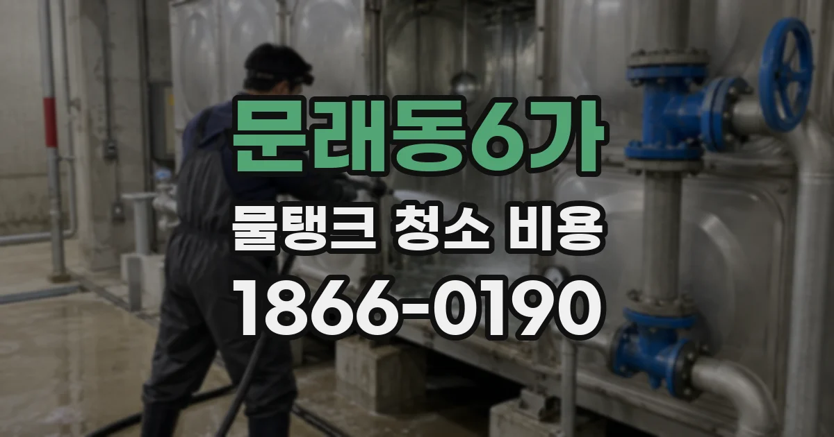 문래동6가 물탱크 청소 비용